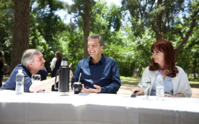 Reunión peronista en Moreno: Cristina Kirchner, Kicillof y Sergio Massa se mostraron juntos